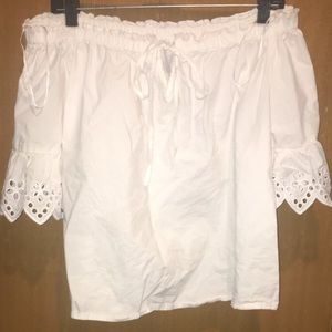 Off Shoulder White Top
